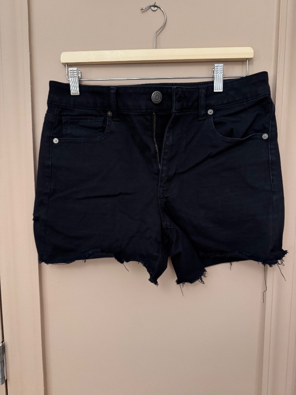 Women's Black Denim AE Shorts